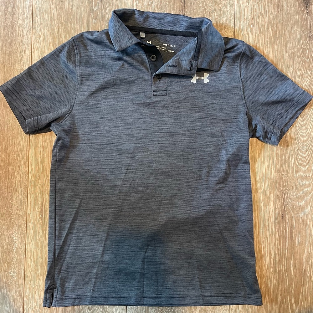 Under Armour Youth M Boy’s Charcoal Polo Shirt